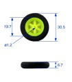 Roues en mousse 30mm (la paire)