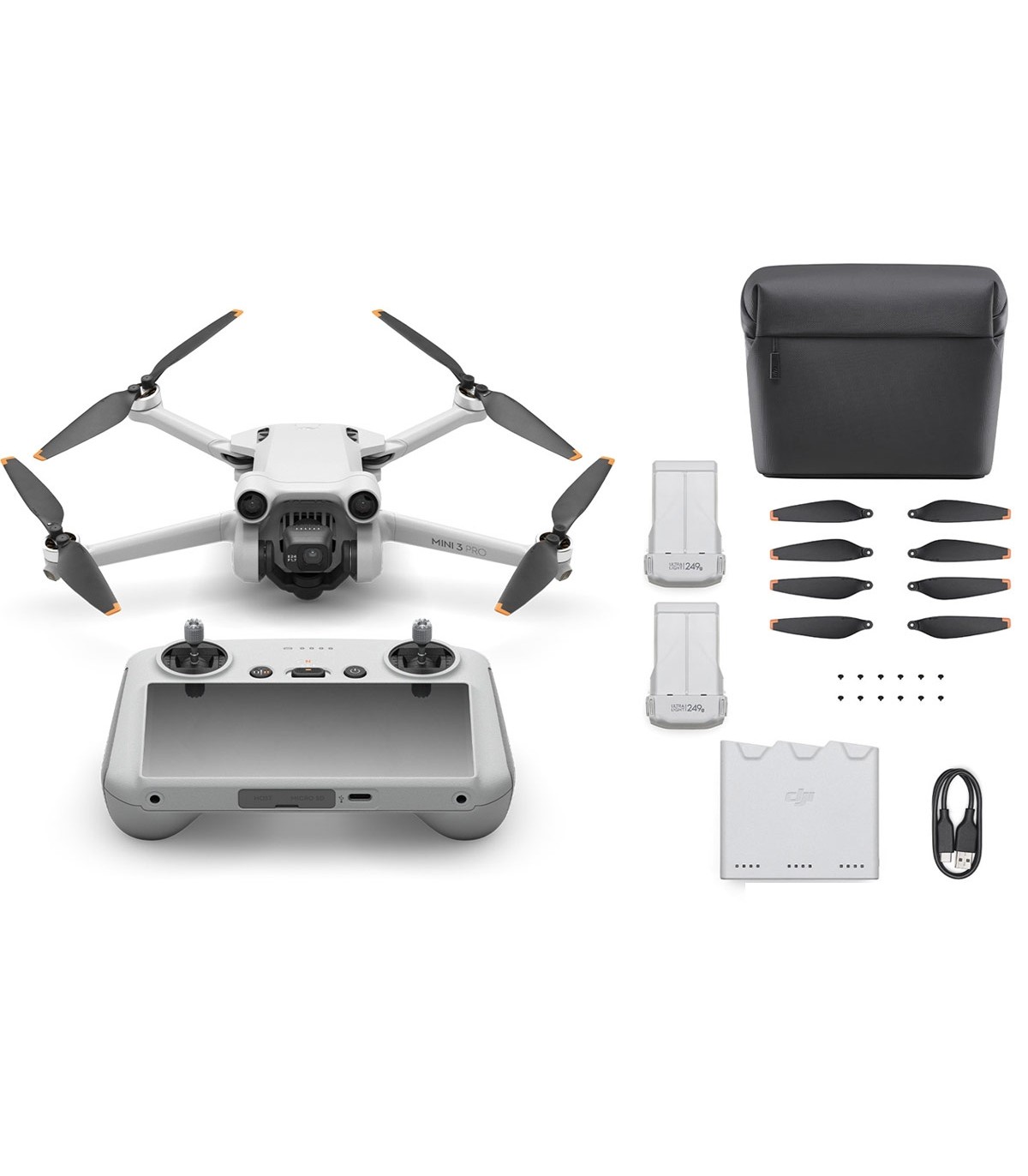 DJI Mini 3 Pro Fly More Combo avec radiocommande DJI RC (avec écran)  !Précommande!