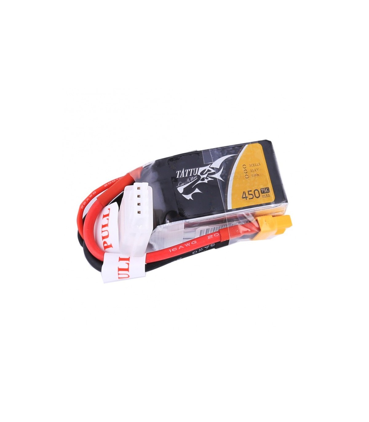 Batterie lipo Tattu 3S 450 mAh 75C XT30