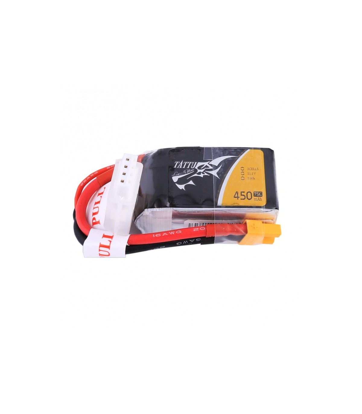 Batterie lipo Tattu 3S 450 mAh 75C XT30