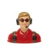 Buste de pilote de voltige peint 150mm