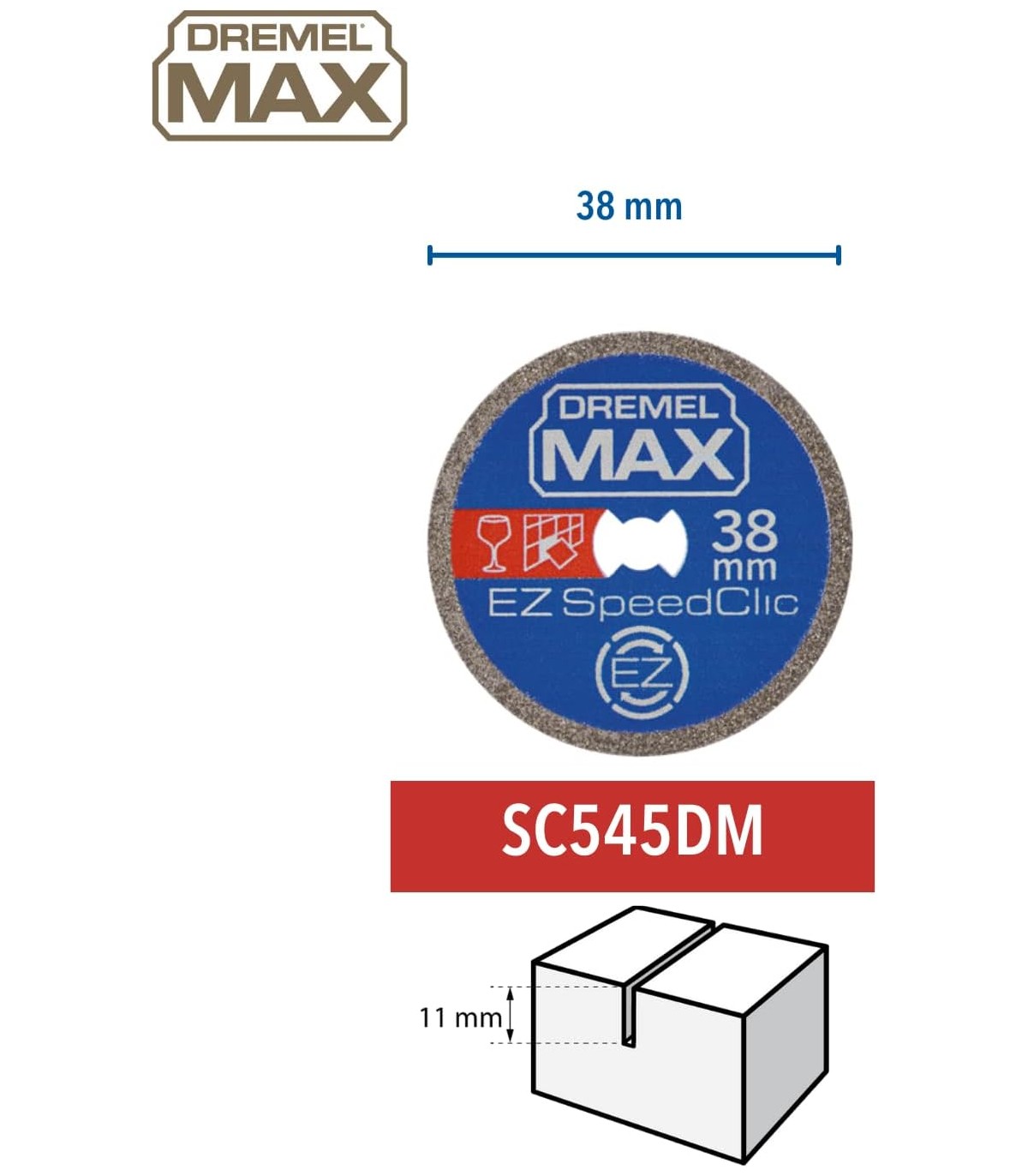 Disque de découpe diamanté Dremel Max