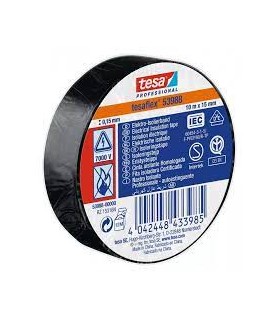ADHESIF ÉLECTRICIEN NOIR 15MM LONGUEUR 10M TESA