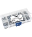 Boîte de vis tête cylindrique Six pans creux, écrous, rondelles 240pcs M2-M3 acier inoxydable