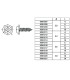 Vis en tôle avec collerette cruciforme 2,6x10mm 30pcs Acier inoxydable