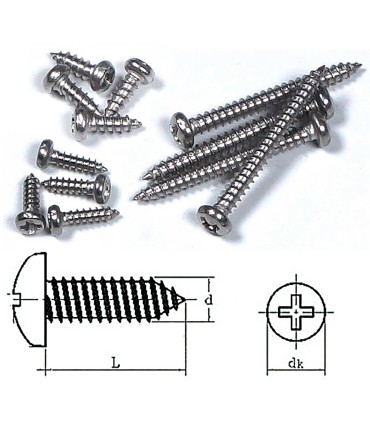 Vis à tête plate 1,7x6mm 30pcs Acier inoxydable