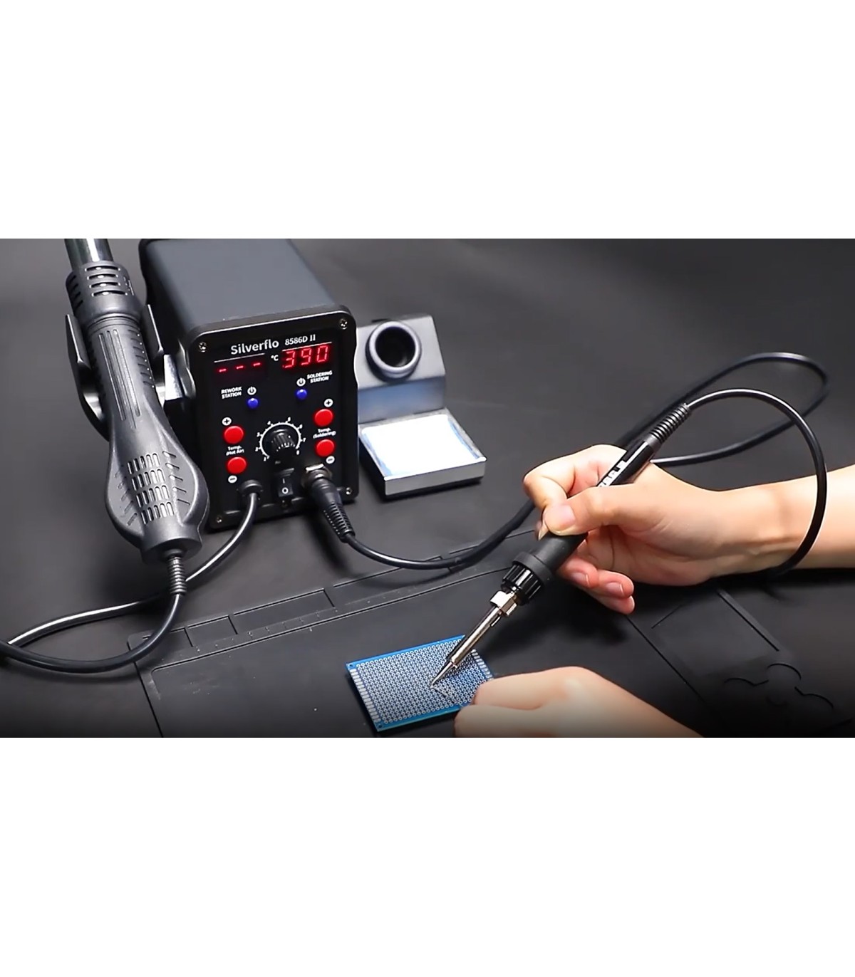 Station de soudure 2 en 1 Silverflo 8586D