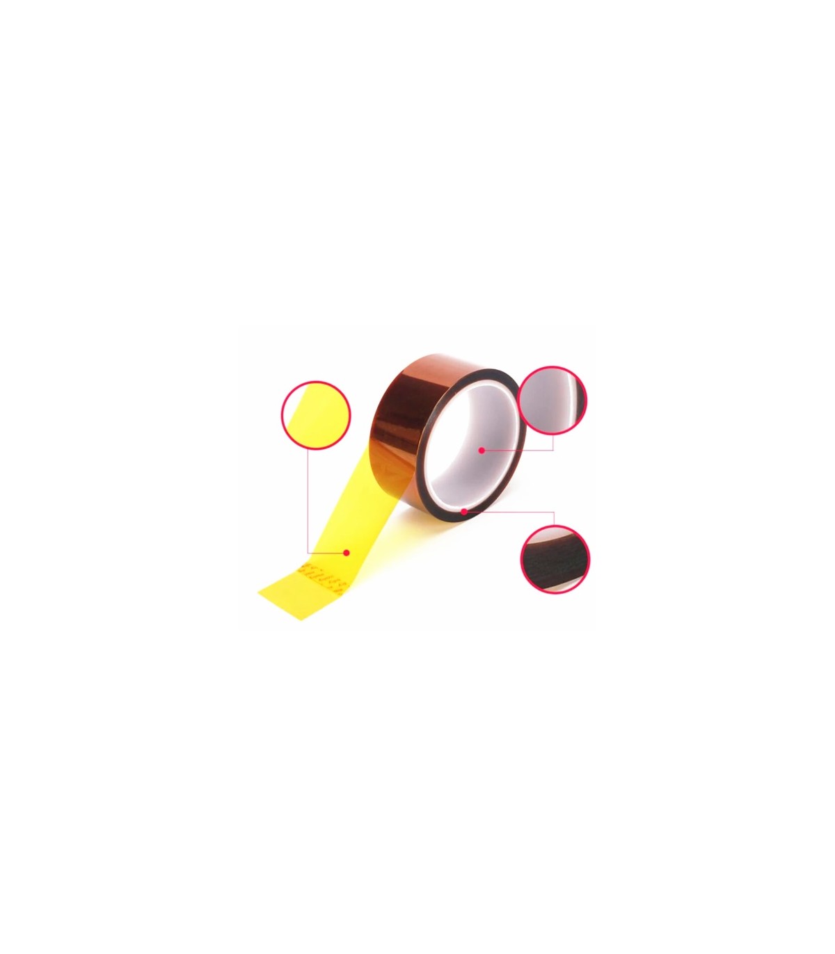 Ruban Adhésif Isolant Thermique Polyimide KAPTON 10mm