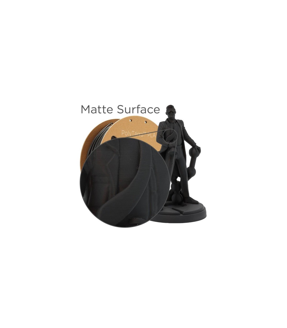 Filament PLA Polyterra 1,75mm 1kg noir Polymaker