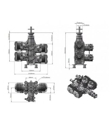 Moteur DLE 120 T4