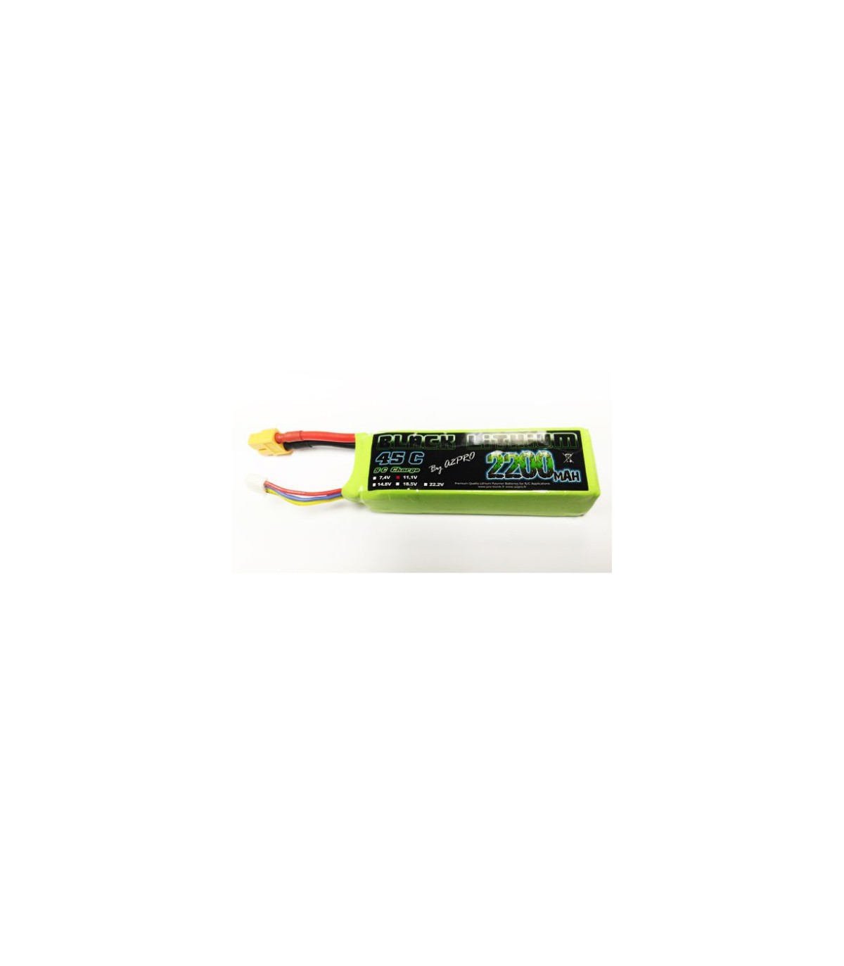 Batterie Lipo Black Lithium 3S 2200mAh 45C
