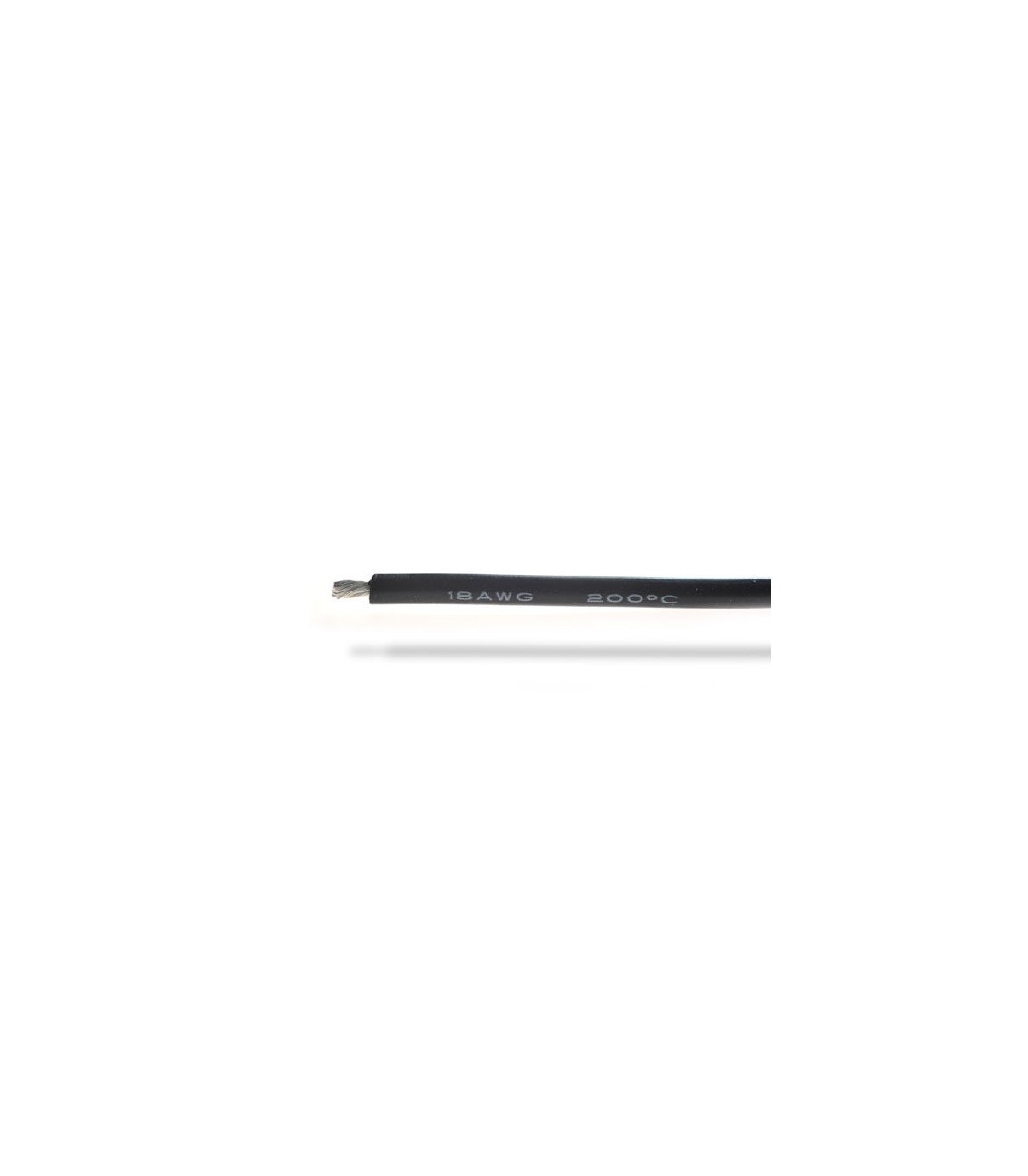 Soft silicone cable 18 AWG black