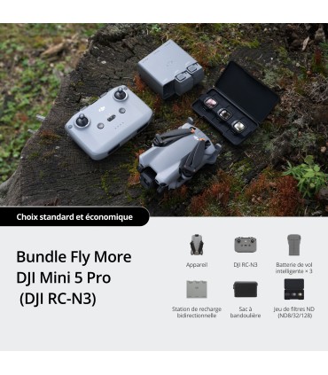 Dji Mini 5 Pro Fly More Combo avec RC-N3 (Précommande)