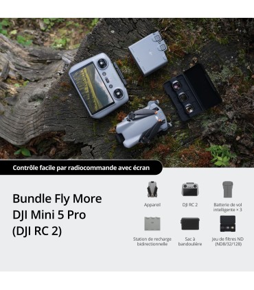Dji Mini 5 Pro Fly More Combo avec RC2 (Précommande)