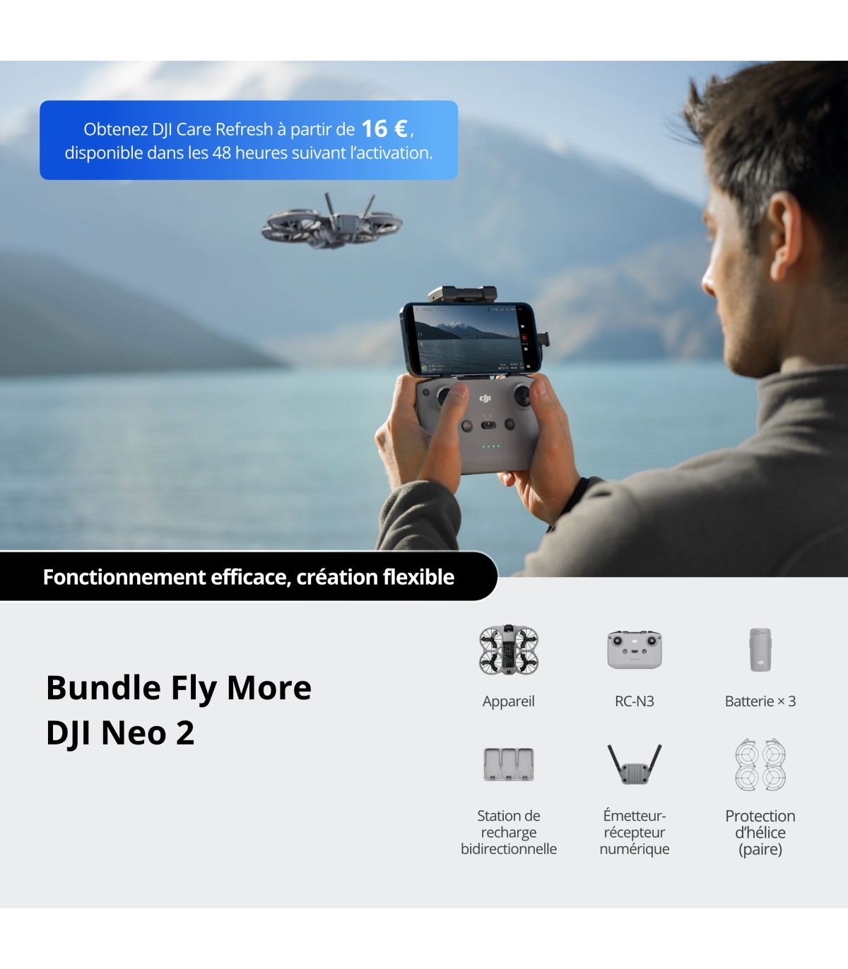 Dji Neo 2 Fly More Combo (précommande)