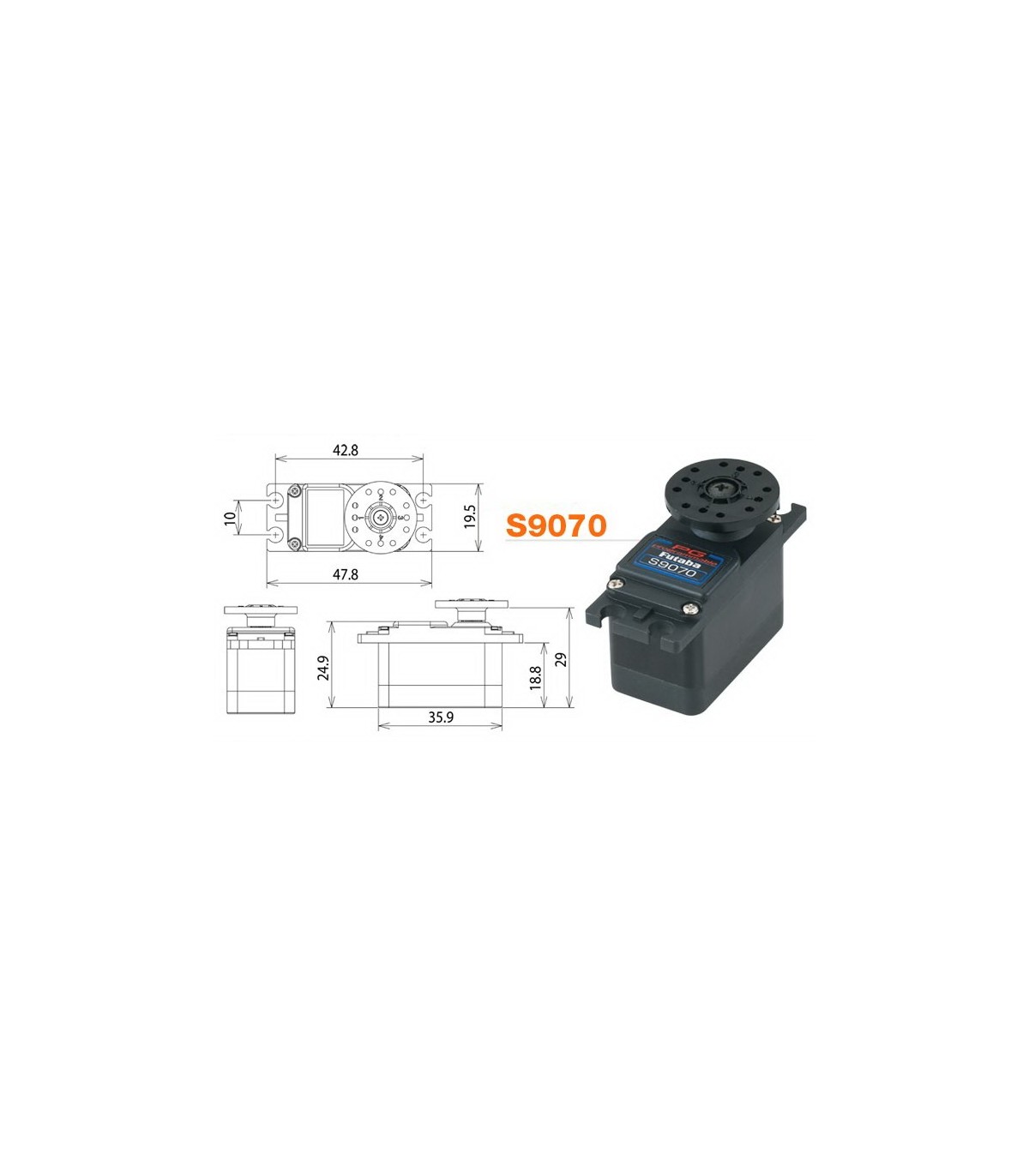 Servo FUTABA S9070 sbus