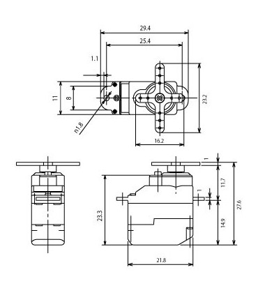 Servo FUTABA S3153MG