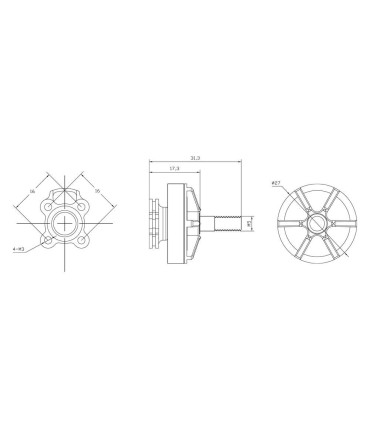 Xnova 2204-2350KV combo 4 moteurs