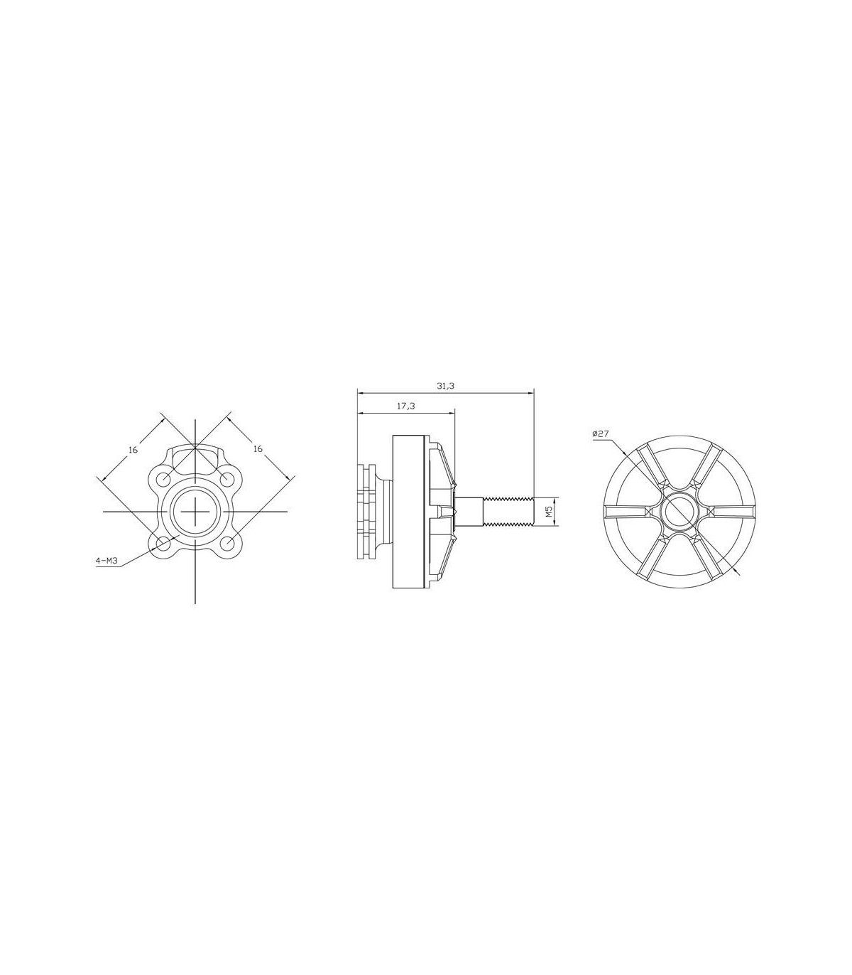 Xnova 2204-2350KV combo 4 motores