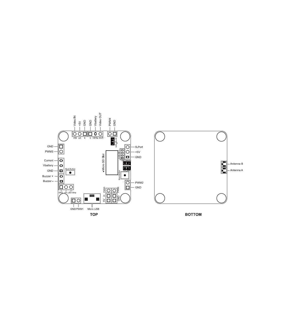controllore di volo Frsky XSRF4O con built-in ricevitore AVEVA