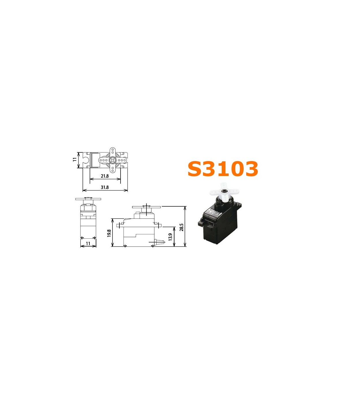Servo FUTABA S3103