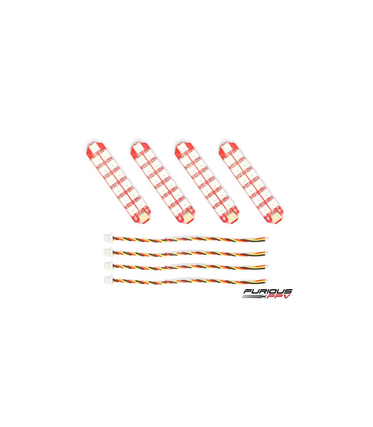 FuriousFPV Één Rij LED Strip (4 Strips) Worm. 2