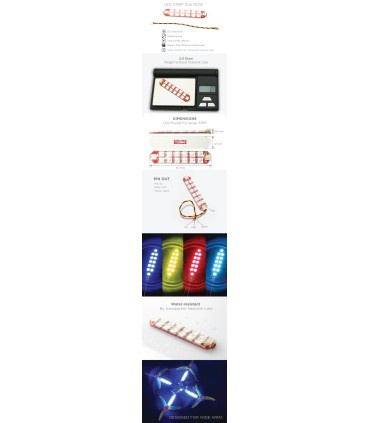 FuriousFPV Één Rij LED Strip (4 Strips) Worm. 2