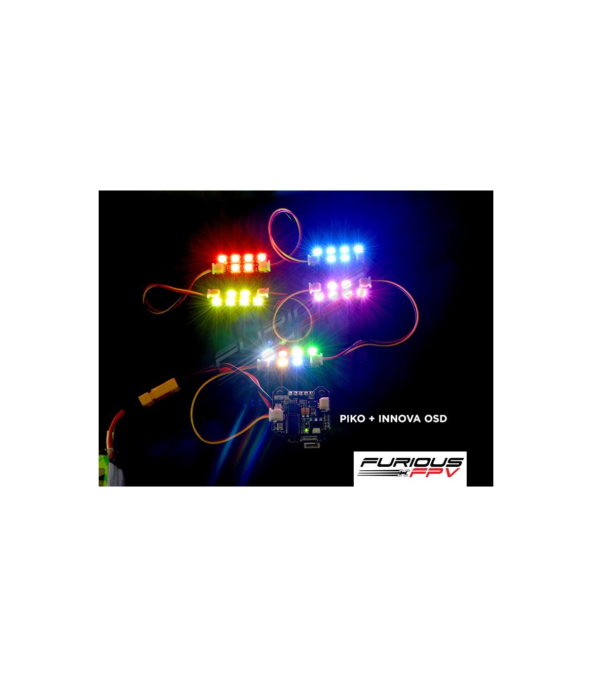 FuriousFPV Singola Riga di Striscia del LED (4 Strisce) Worm. 2