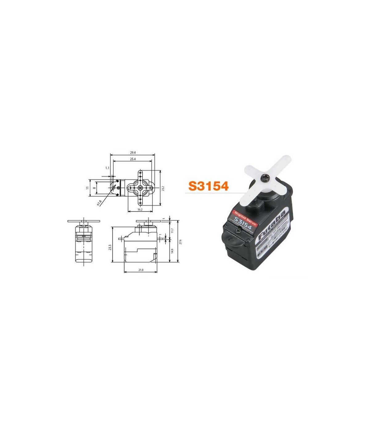 Servo digital FUTABA S3154