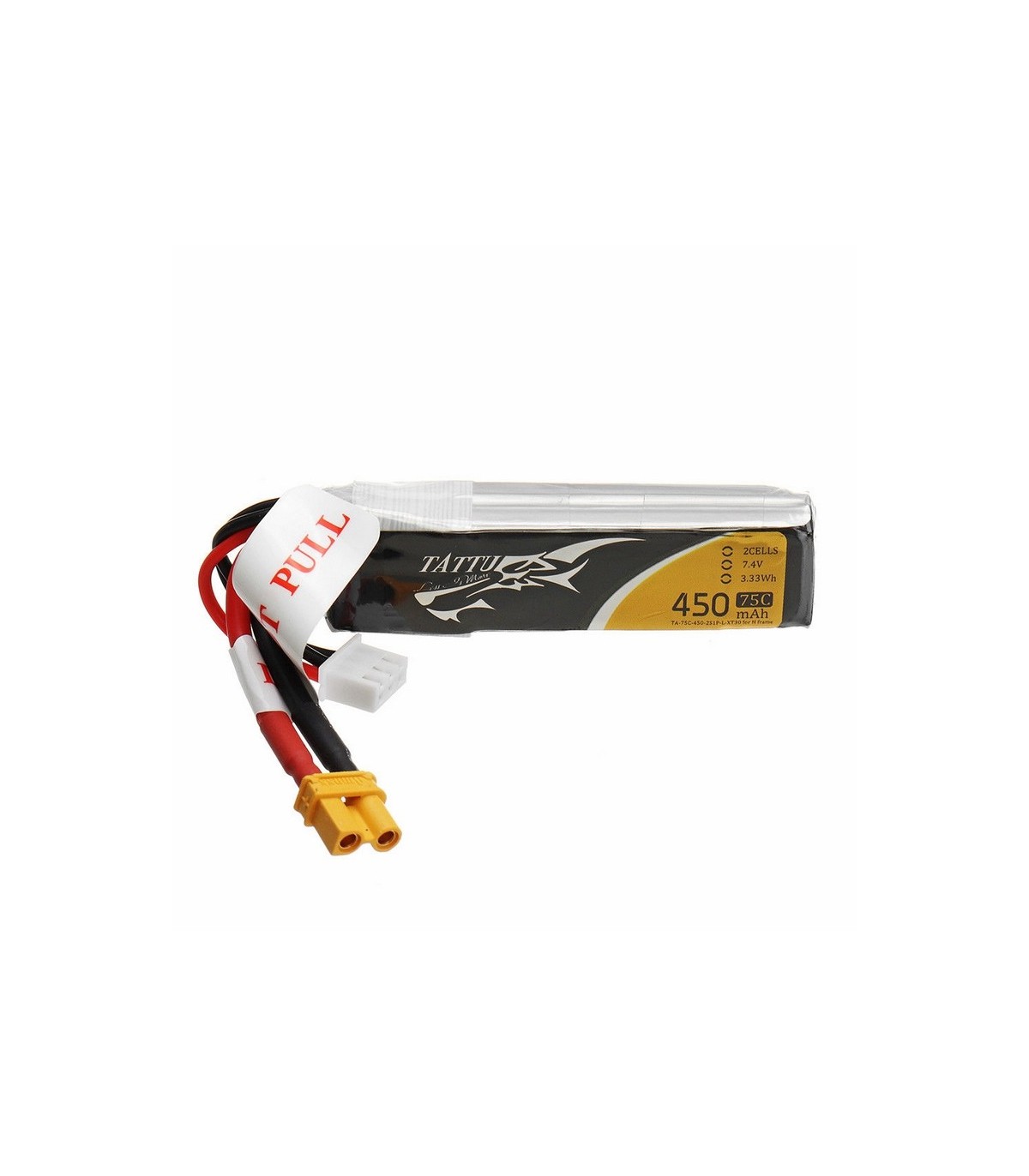Tattu Lipo 2S 450mAh 75C 7.4 V XT30