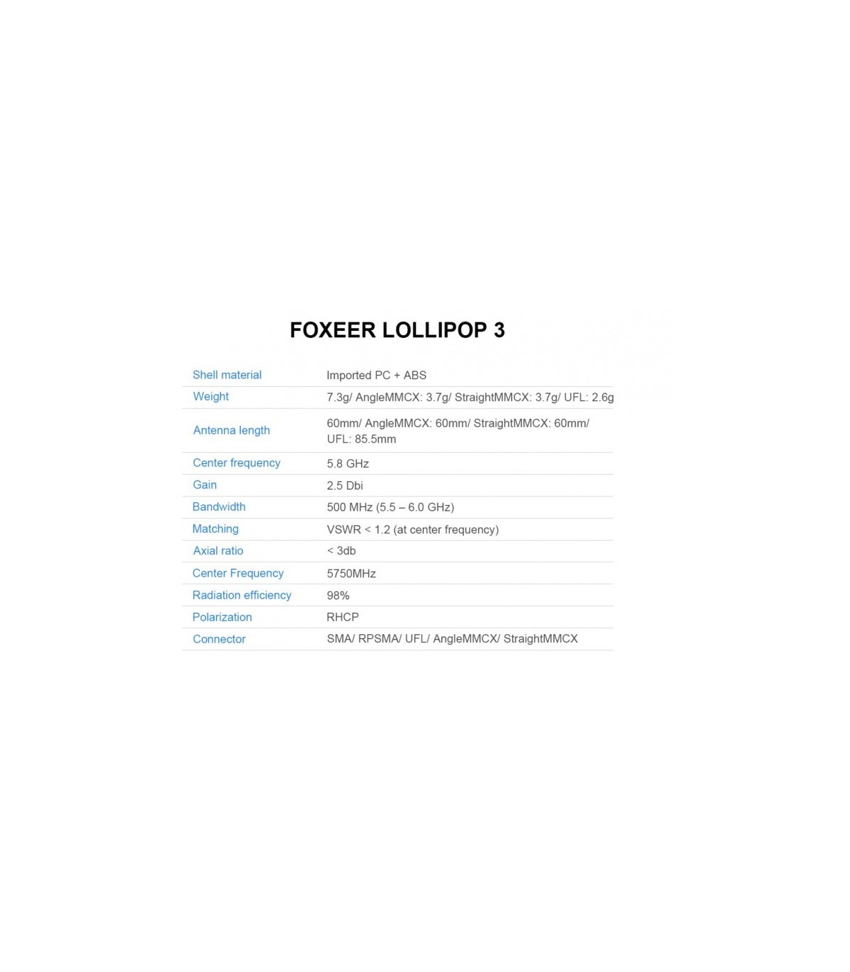 Antenne Foxeer Lollipop 3