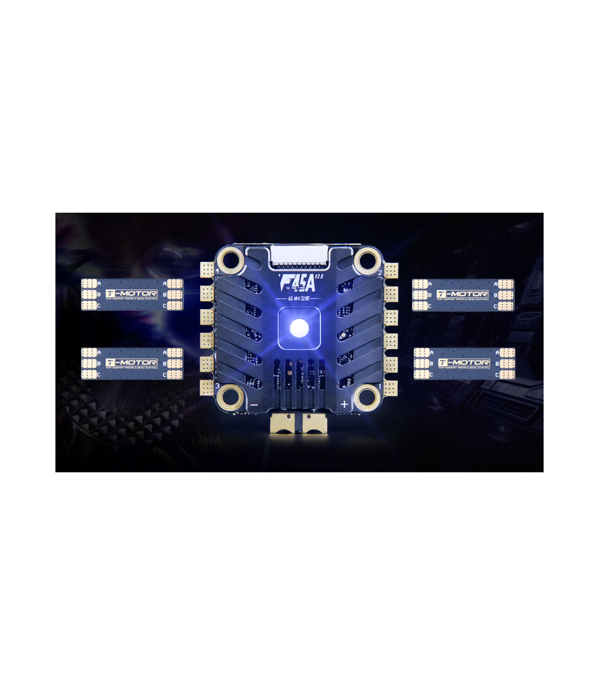 T-Motor - ESC 4 en 1 F45A - 6S - Blheli 32