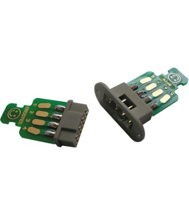Connecteur à ailettes avec cadre de fixation à 8 broches EMCOTEC