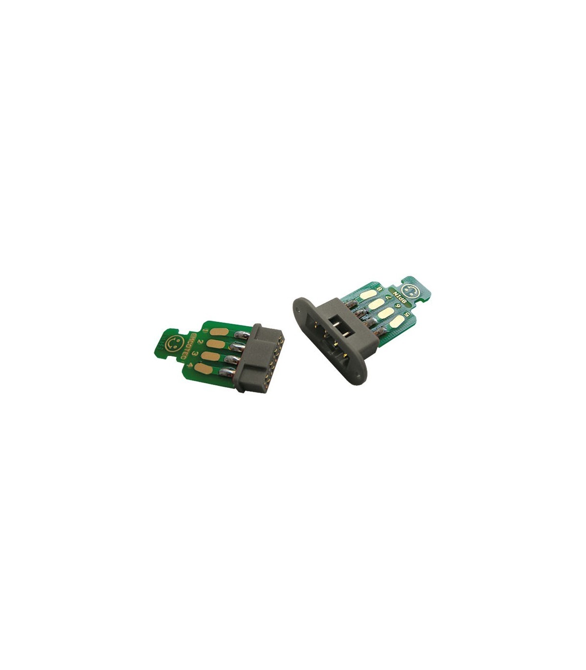 Connecteur à ailettes avec cadre de fixation à 8 broches EMCOTEC