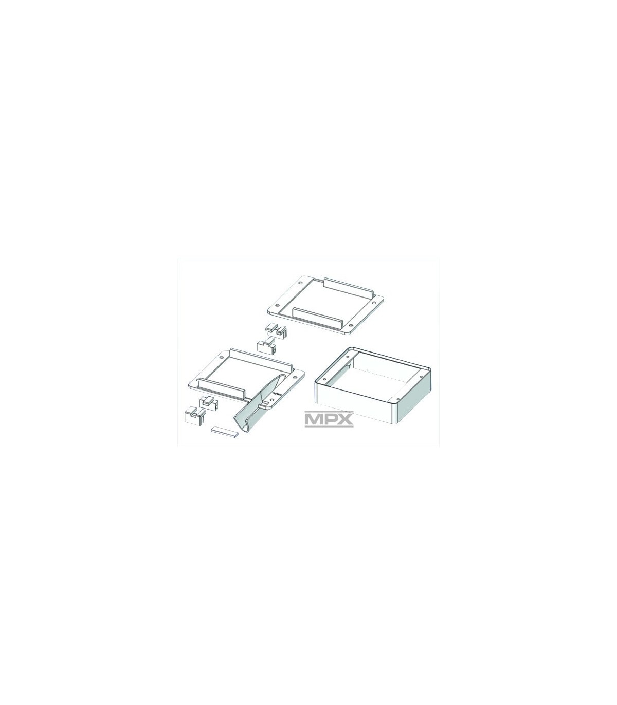 MPX UNIVERSAL S servo mount per pair (left/right)