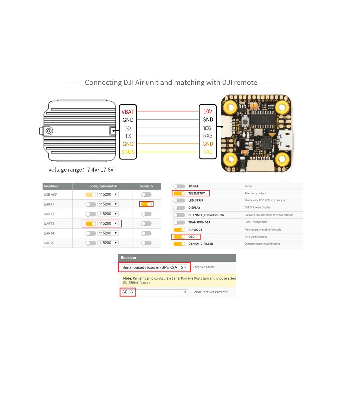 contrôleur de vol F7 mini T-MOTOR