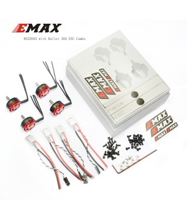 Combo 4 moteurs EMAX RS 2205S 2600KV et 4 ESC Bullet 30A