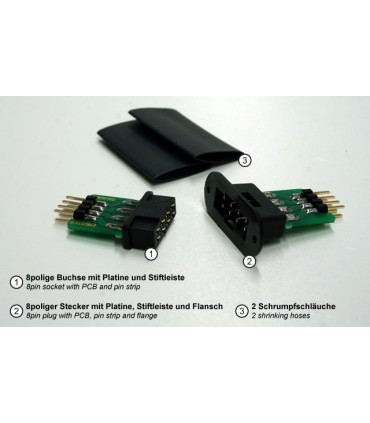 Conector de asa de 8 pinos Emcotec