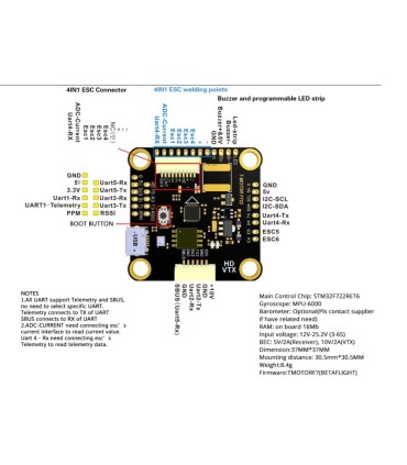 F7 HD T-Controlador de voo a MOTOR