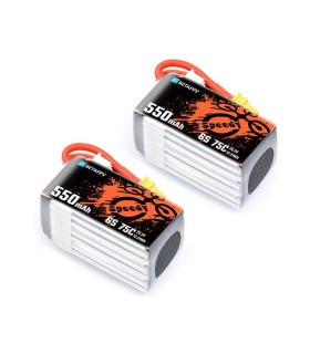 6S 550mAh 75C BETA FPV batterij (door 2)