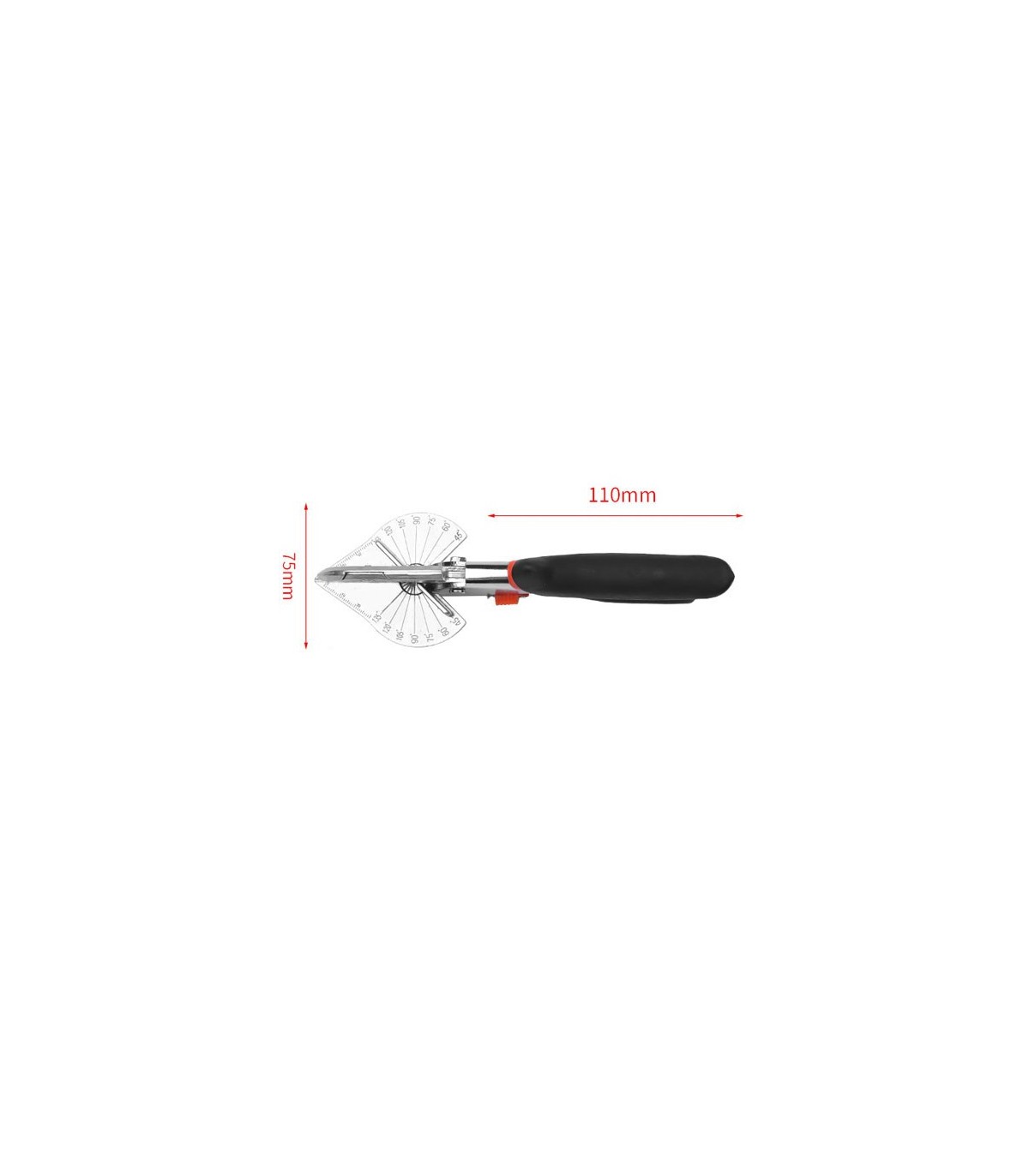 Abrazadera de corte fácil para cortes de 45° a 135°