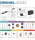 Dremel 4000 multifunzione utensile rotante 175 W (Viene fornito con 4 adattatori 65 accessori, velocità 5000-35000 rpm)