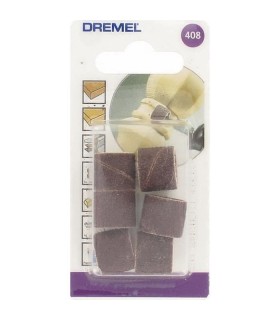 Set of 6 DREMEL Sanding Bands 408 (Diameter 13mm, Grit 60, for Dremel Multi-purpose Tool)