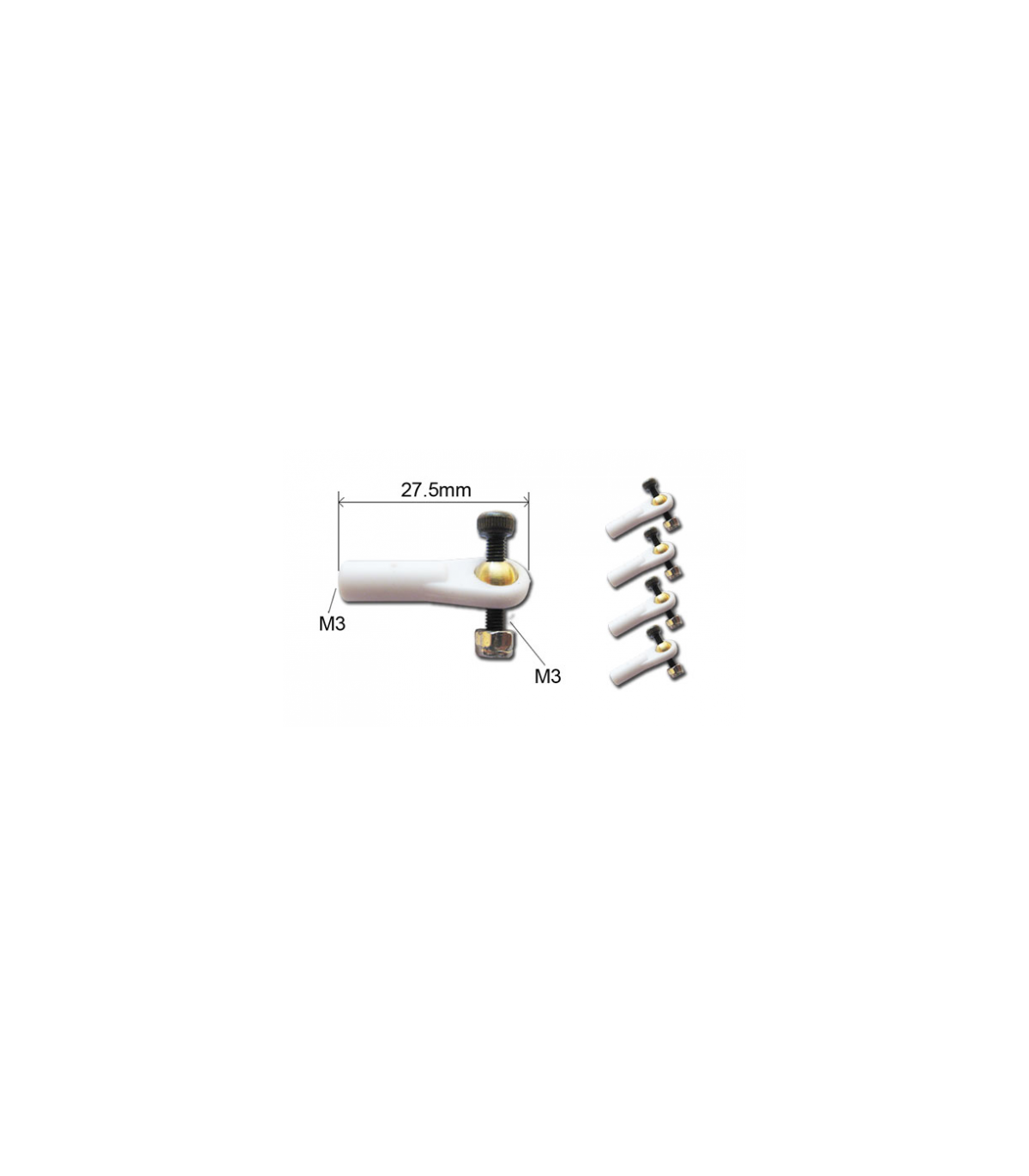 Chapes a boule M3 avec Vis M3 A2PRO (par 5)