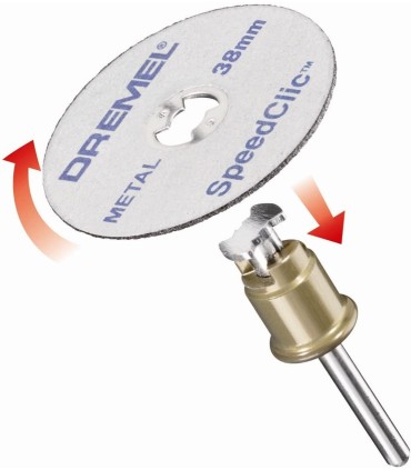 Dremel SC406 Starter Kit SpeedClic Accessori tra cui adattatore e 2 dischi da taglio in metallo 38mm