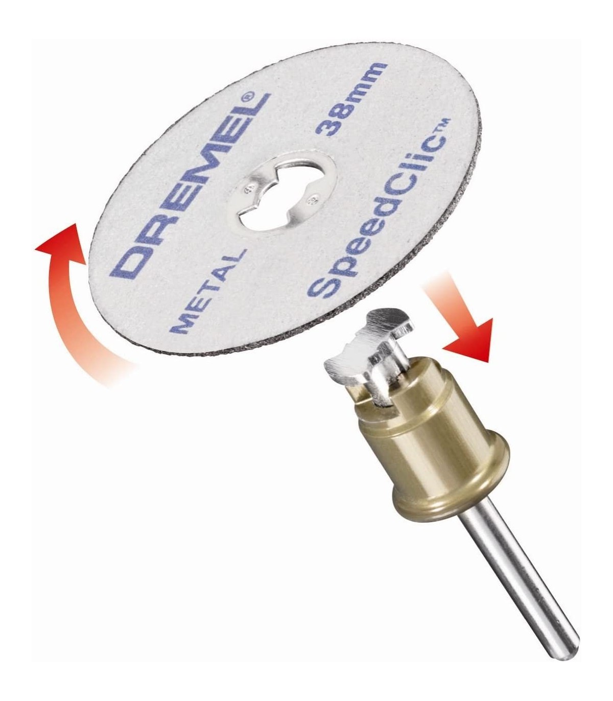 Dremel SC406 Acessórios SpeedClic do kit de arranque, incluindo adaptador e 2 discos de Corte De Metal 38mm