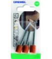 Dremel 932 Lot de 3 meules à rectifier en oxyde d'aluminium 9,5mm
