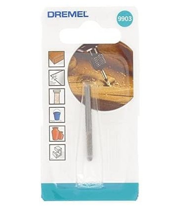 Dremel 9903 Tungsten carbide milling cutter for metal and wood, Round End, Diameter 3.2mm for Dremel Multi-purpose Tool