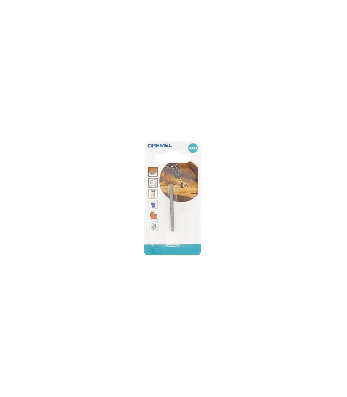 Dremel 9903 fresador de carboneto de tungsténio para metal e madeira, de extremidade redonda, com 3,2 mm de diâmetro para