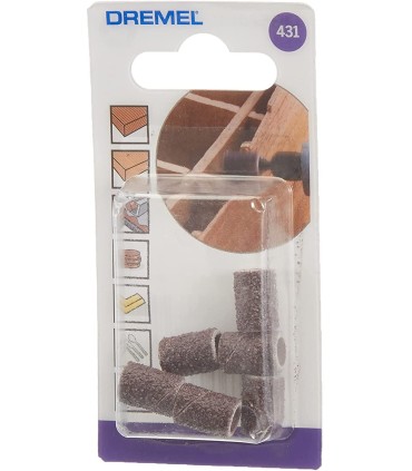 Dremel 431 set van 6 Schuurbanden, Diameter 6,4 mm, korrel 60, Voor Dremel multifunctioneel gereedschap
